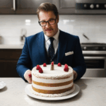 An artistic cake design featuring intricate detailing.