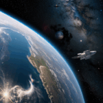 An astronaut's breathtaking view of Earth from space.