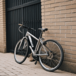 Vintage bicycle against a picturesque brick wall, capturing the essence of urban nostalgia.
