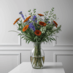 Beautiful wildflower arrangement in a vase, enhancing the home with natural beauty and elegance.