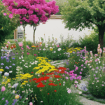 An enchanting floral wonderland with a diverse array of colorful garden flowers, offering a feast for the eyes.