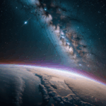 Galactic landscapes painted with the colors of the cosmos.
