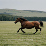 A wild horse exploring the wilderness, set against a backdrop of natural splendor.