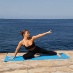 Experience the peacefulness of yoga by the seaside.
