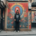 A street art gallery in the heart of the city, featuring diverse and vivid murals.