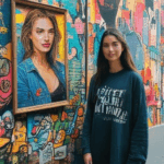 An urban mural that tells a story, showcasing the creativity and talent of street artists.